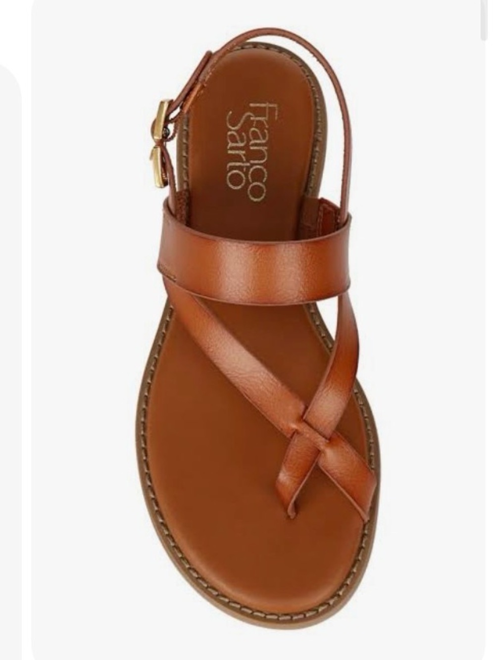Franco Sarto Gabby Women's Brown Leather Strappy Sandal Size 8
